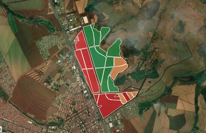 Mapa NDVI zonal por talhão
